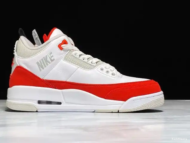 Kick Theory University Retro 3 Air White Tinker Red Jordan CJ0939-100 0617